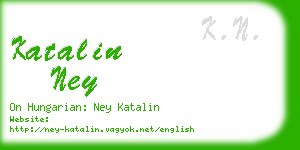 katalin ney business card